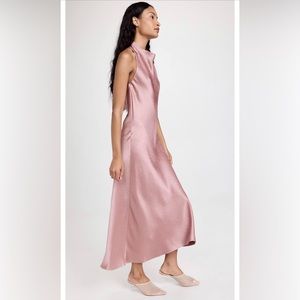 NWT VINCE Halter Cowl Neck Satin Dress